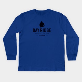 Bay Ridge (black) Kids Long Sleeve T-Shirt